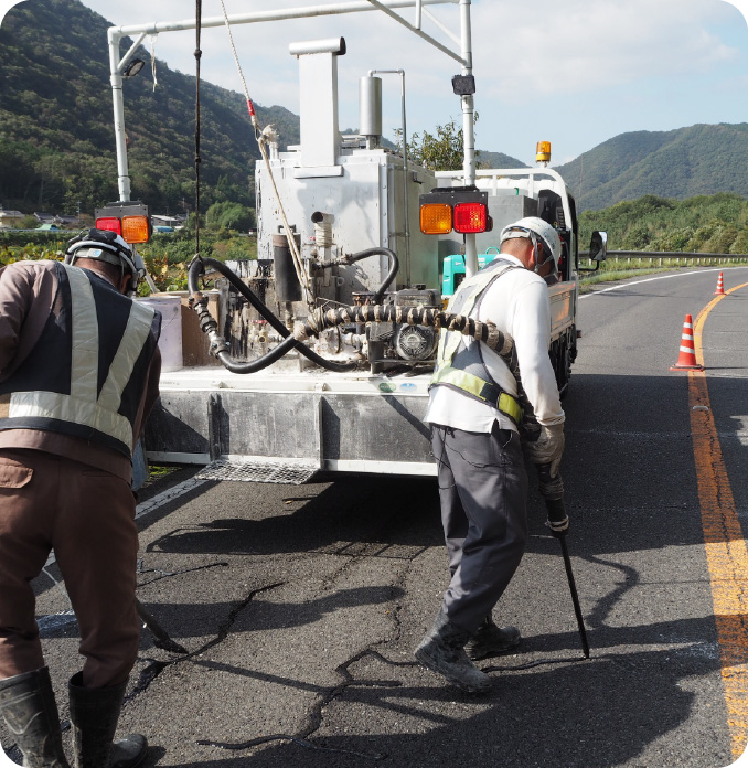 加熱目地注入をスムーズに行いたい
